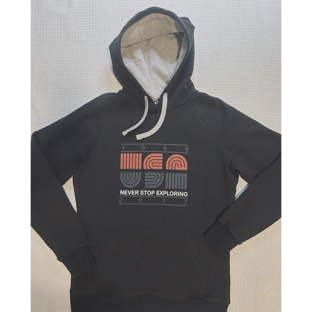 The North Face USA Women's Large Black Hoodie Never Stop Exploring Sweatshirt